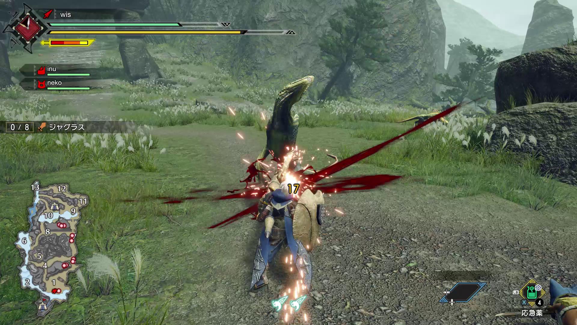 採集や小型モンスターの狩猟がターゲットのクエストでも、マップ上に場所が表示される