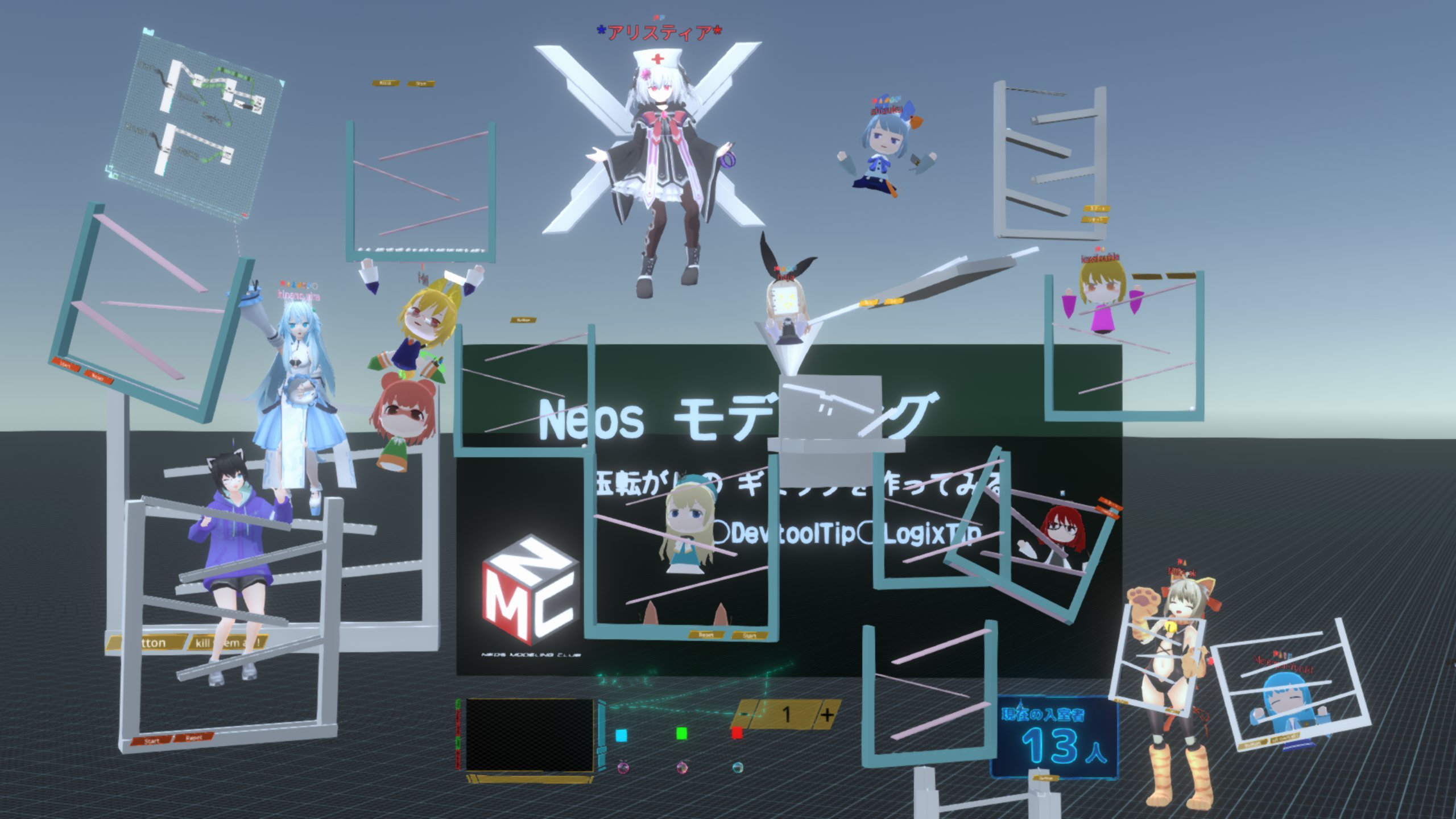 メタバース空間の中でモデリングもでき、有志による講習会が行なわれました