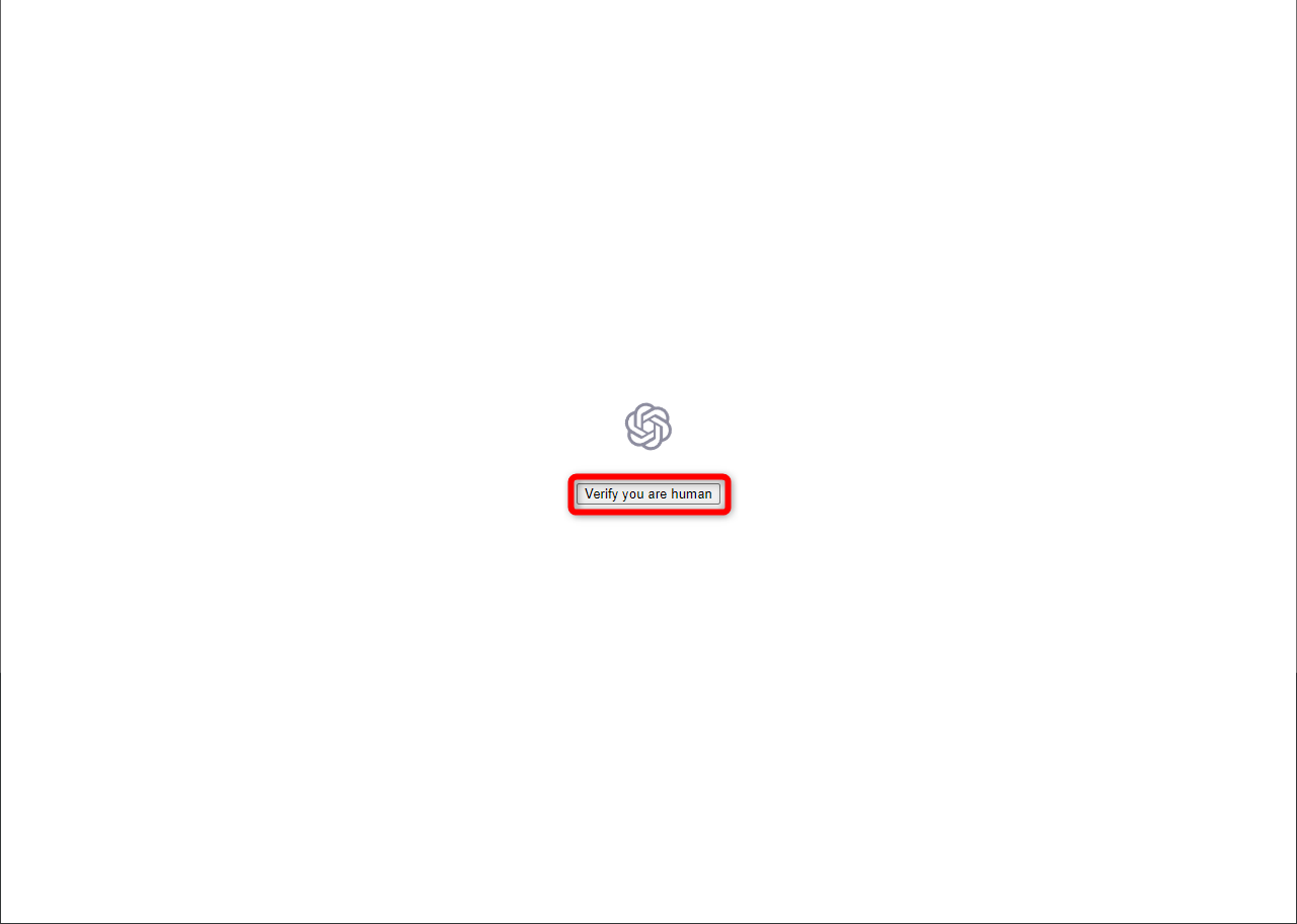 ［Verily you are human］をクリックする
