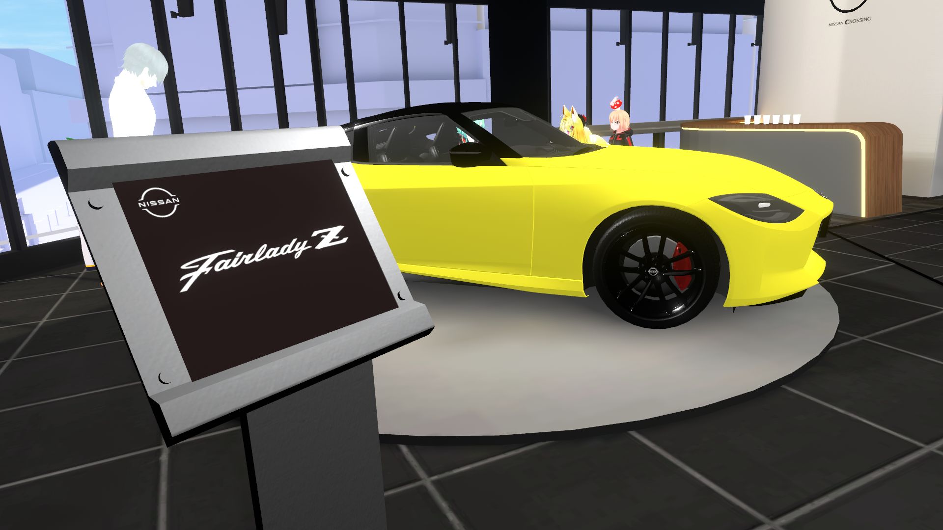 ショールームの中では人気スポーツカーの新型「フェアレディZ」も展示されていました