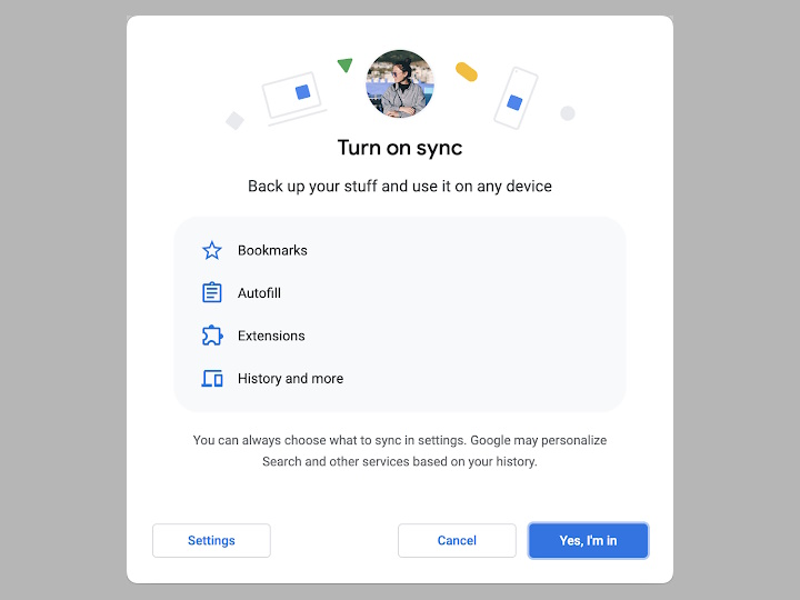 一部の環境で同期を開始する際のダイアログが刷新