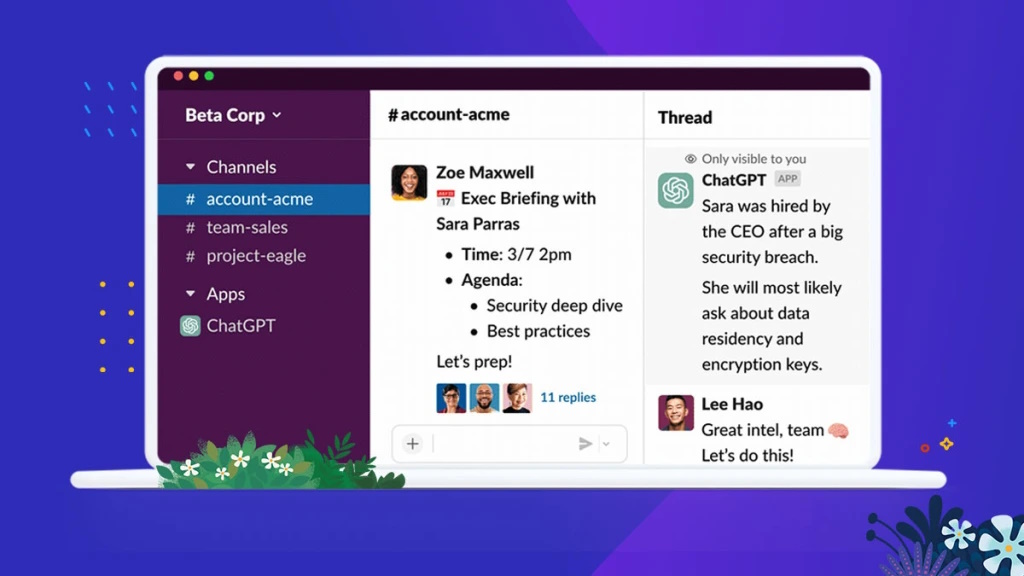 「Slack」に「ChatGPT」アプリが登場
