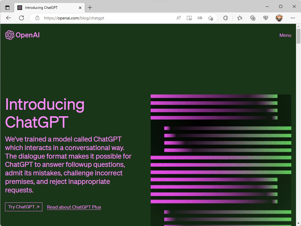 今話題のAIチャット技術「ChatGPT」