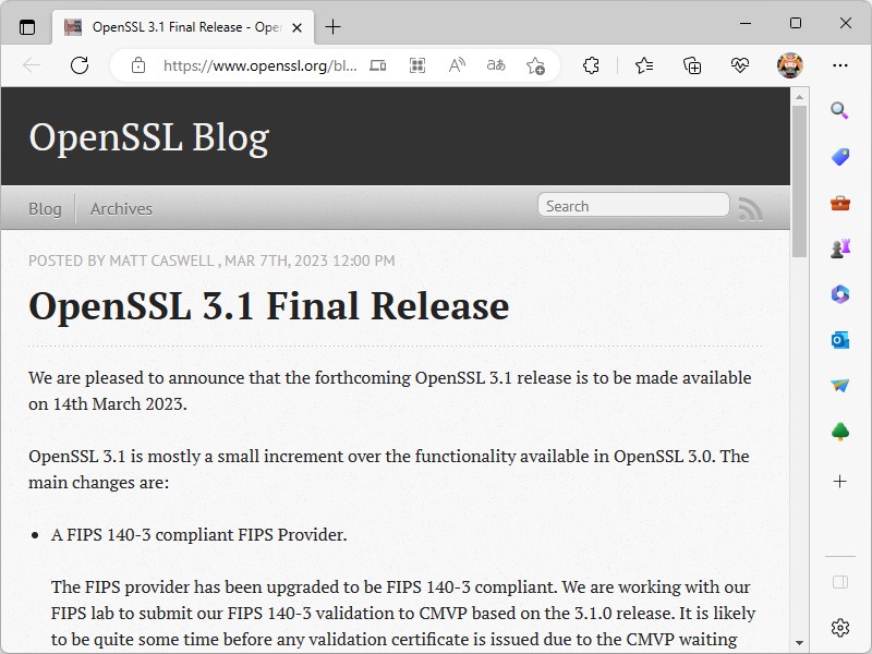 「OpenSSL」プロジェクトが公開したブログ記事