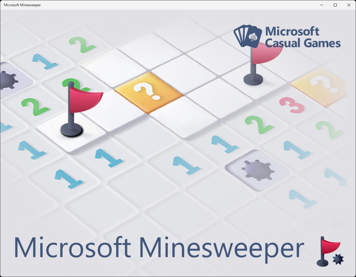 「Microsoft Minesweeper」のタイトル画面