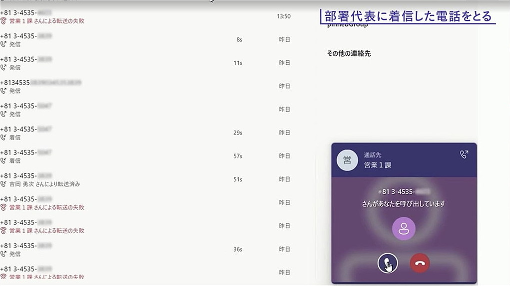 Teams電話ならリモートワークでもTeams上で会社の電話を受けられる