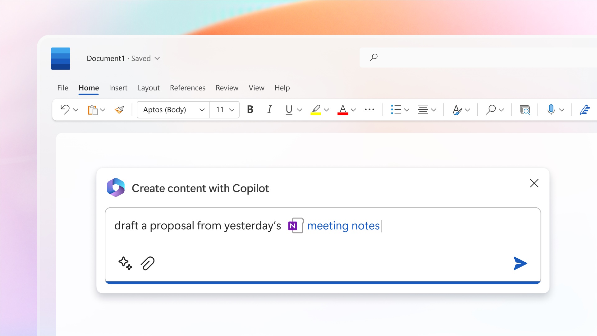 「Word」で「Copilot」を利用