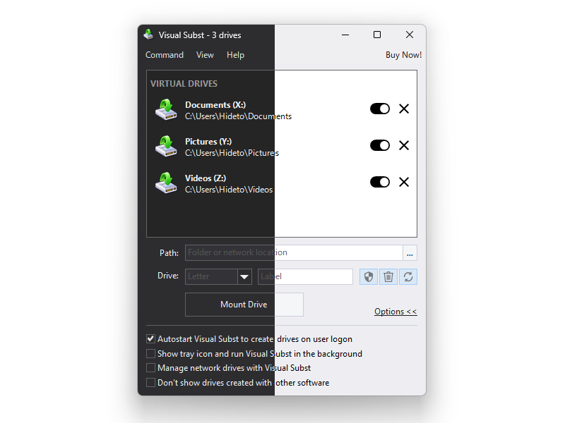 「Visual Subst」v2.0