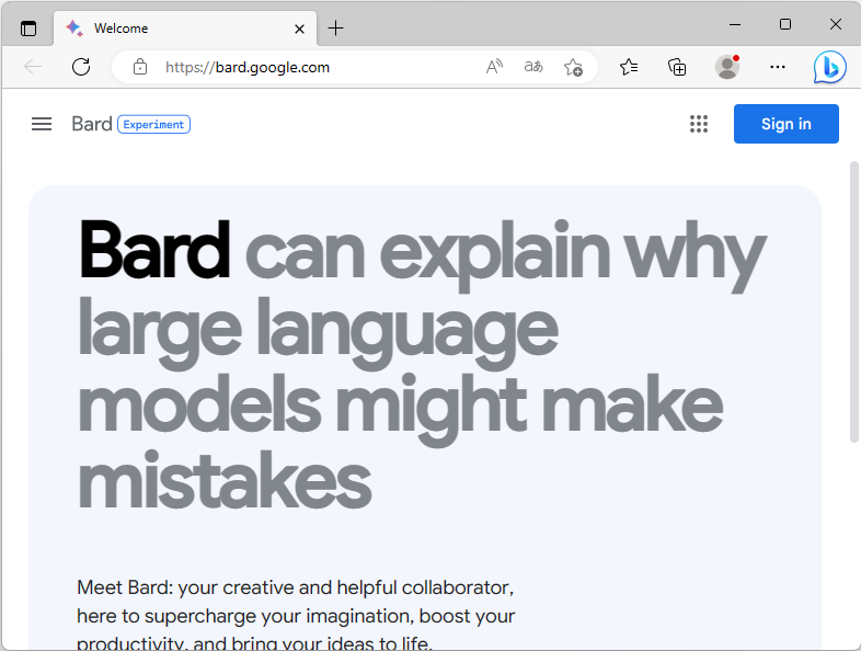 Google、「Bard」への登録受け付けを開始