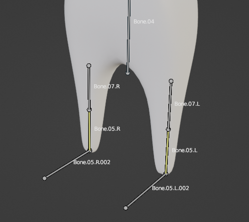 押し出しツール使用時、ハンドルではなく白い円をドラッグすることで、こんな風に前に押し出すことも可能