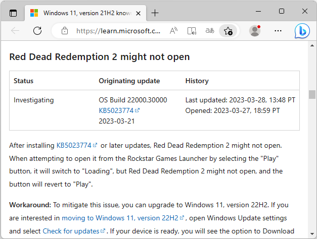 Microsoftのリリース