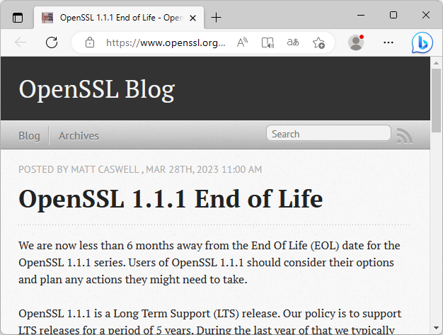 「OpenSSL」プロジェクトが公開したブログ記事