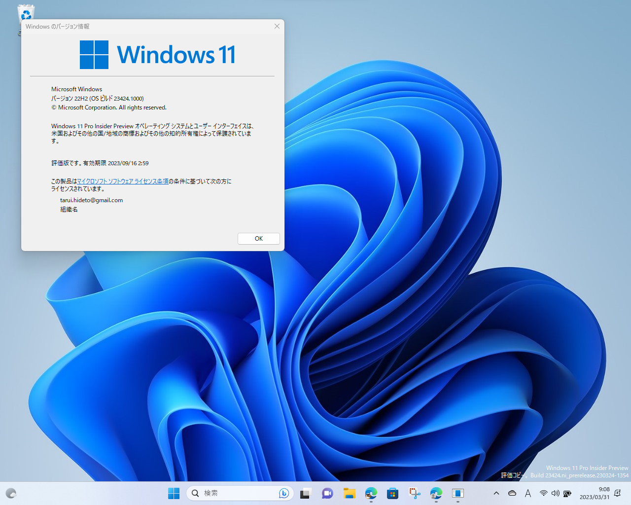 「Windows 11 Insider Preview」Build 23424（ni_prerelease）がDevチャネルでリリース