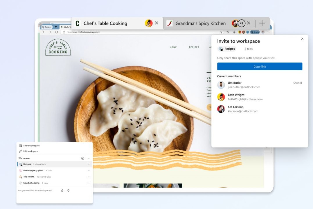 「Microsoft Edge Workspaces」の限定パブリックプレビューが開始