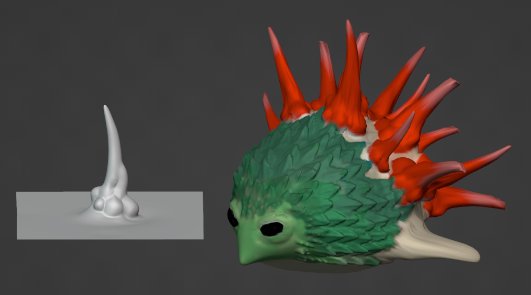 目とウロコは後述のデモファイルのブラシを利用