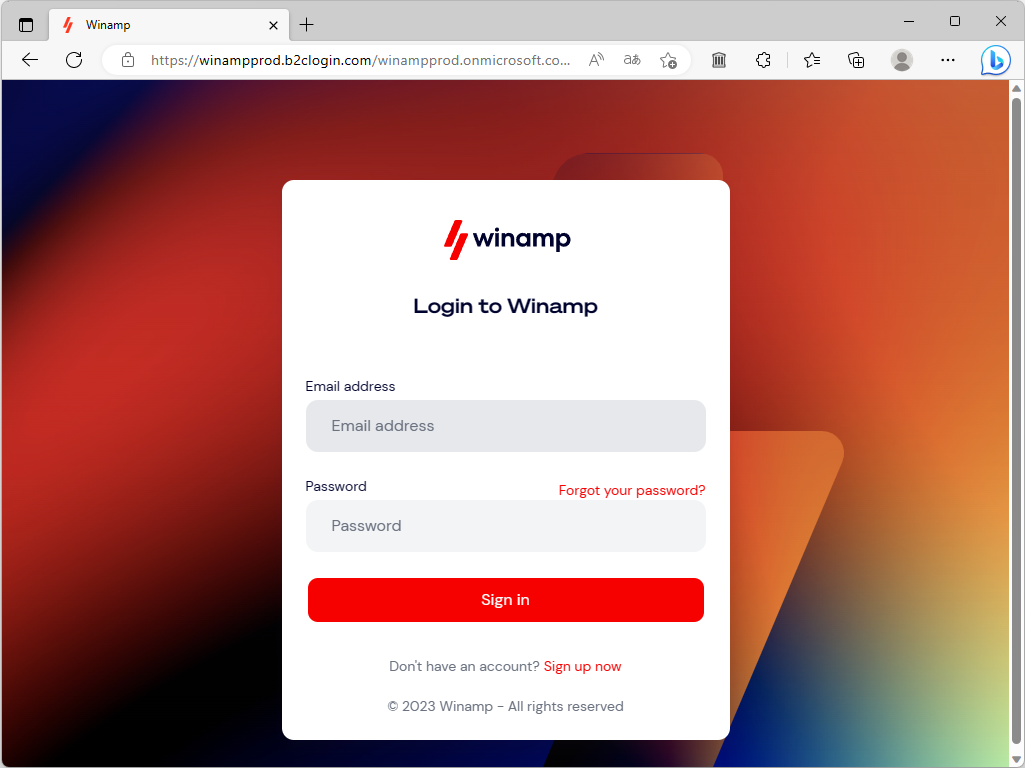 メールアドレスとパスワードを登録してログイン