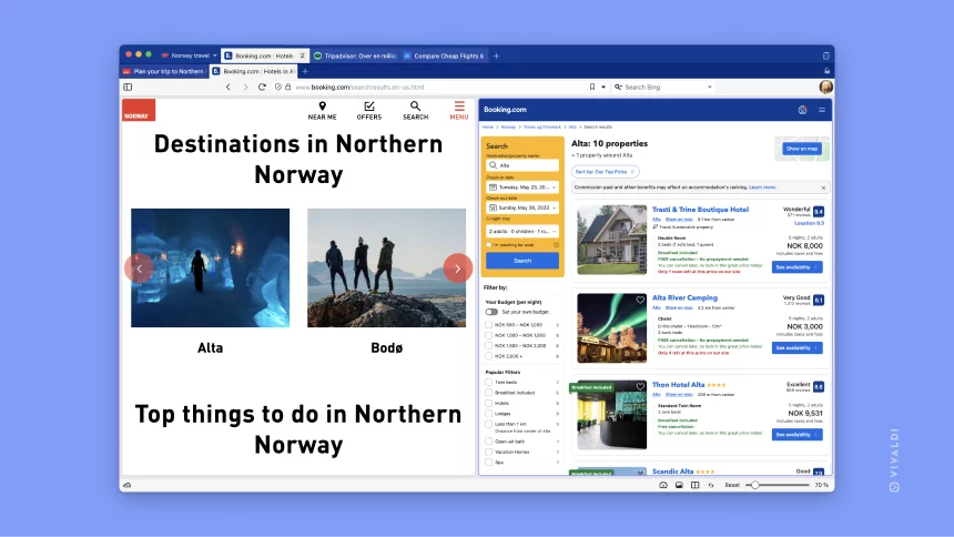 新たに「ワークスペース」を追加。「タブスタック」や「タブタイリング」と組み合わせることで、他のブラウザーにはできないニッチな使い方にも柔軟に対応