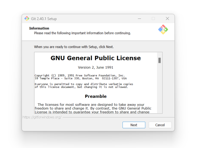 「Git for Windows」v2.40.1