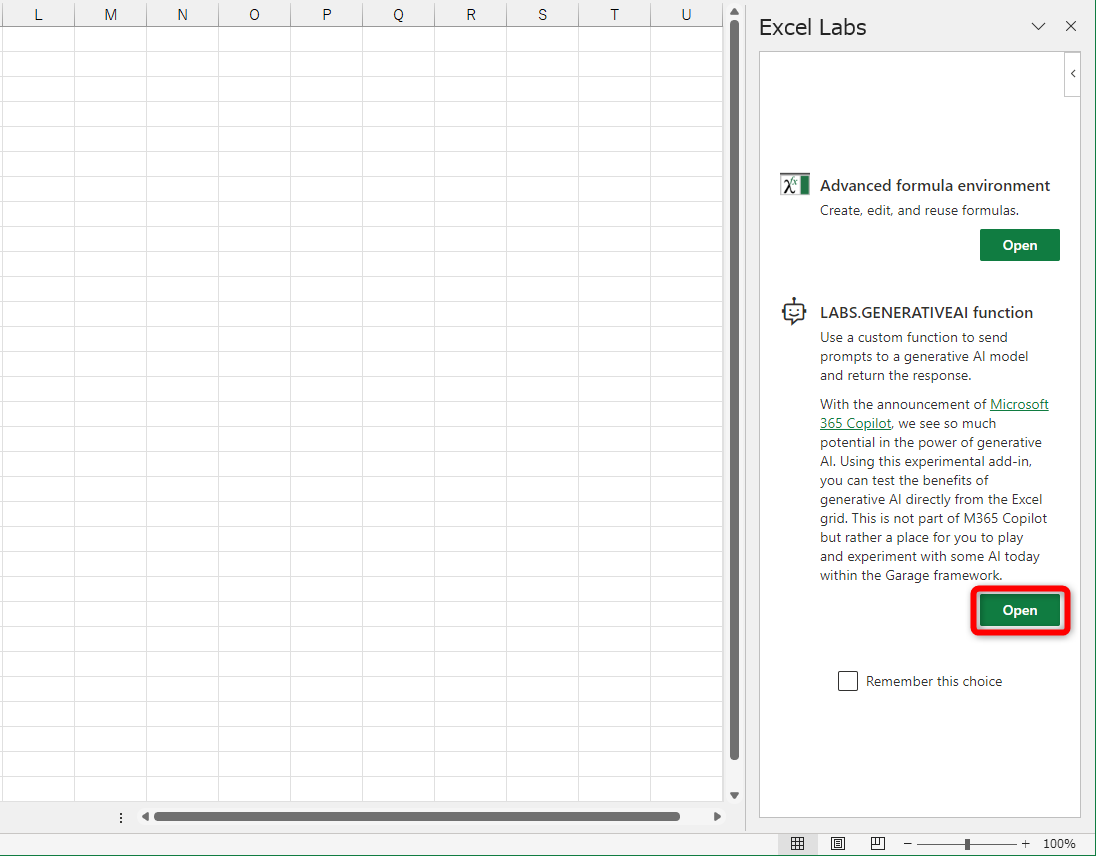 下側の［Open］をクリックする