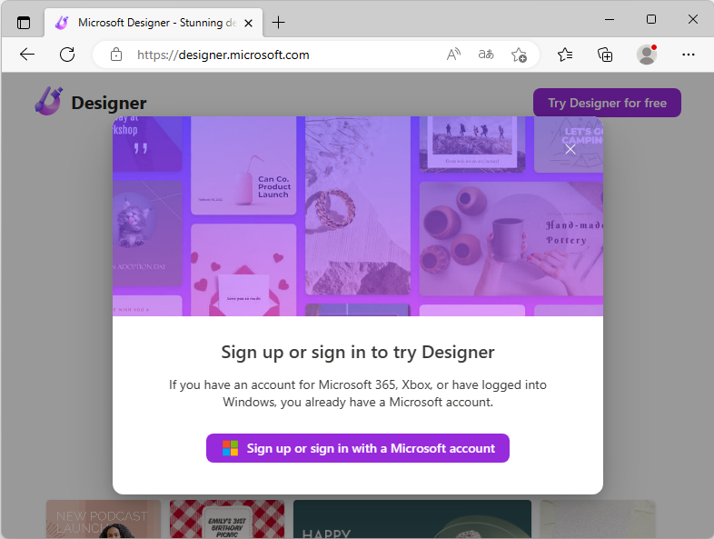 「Microsoft Designer」が待機リストへの登録なしで利用可能に