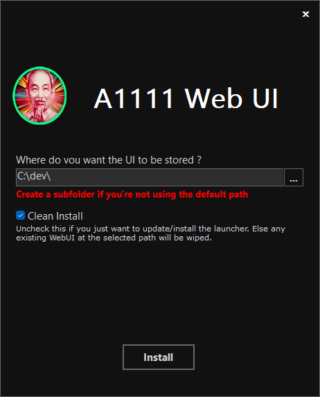 インストール時に「Stable Diffusion 1.5」のベースモデルをインストールするかどうかを訊かれますが、後でまとめてインストールできるので［いいえ］を選んで構いません