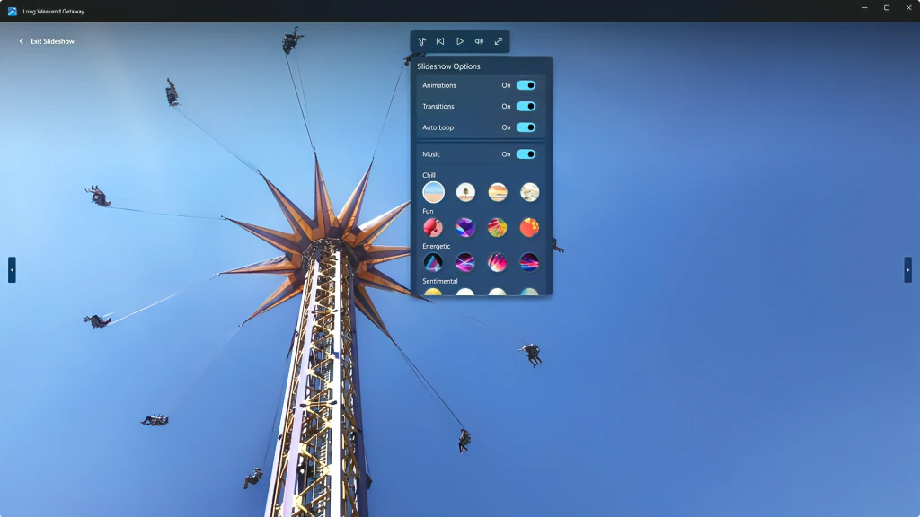 新しいスライドショー体験