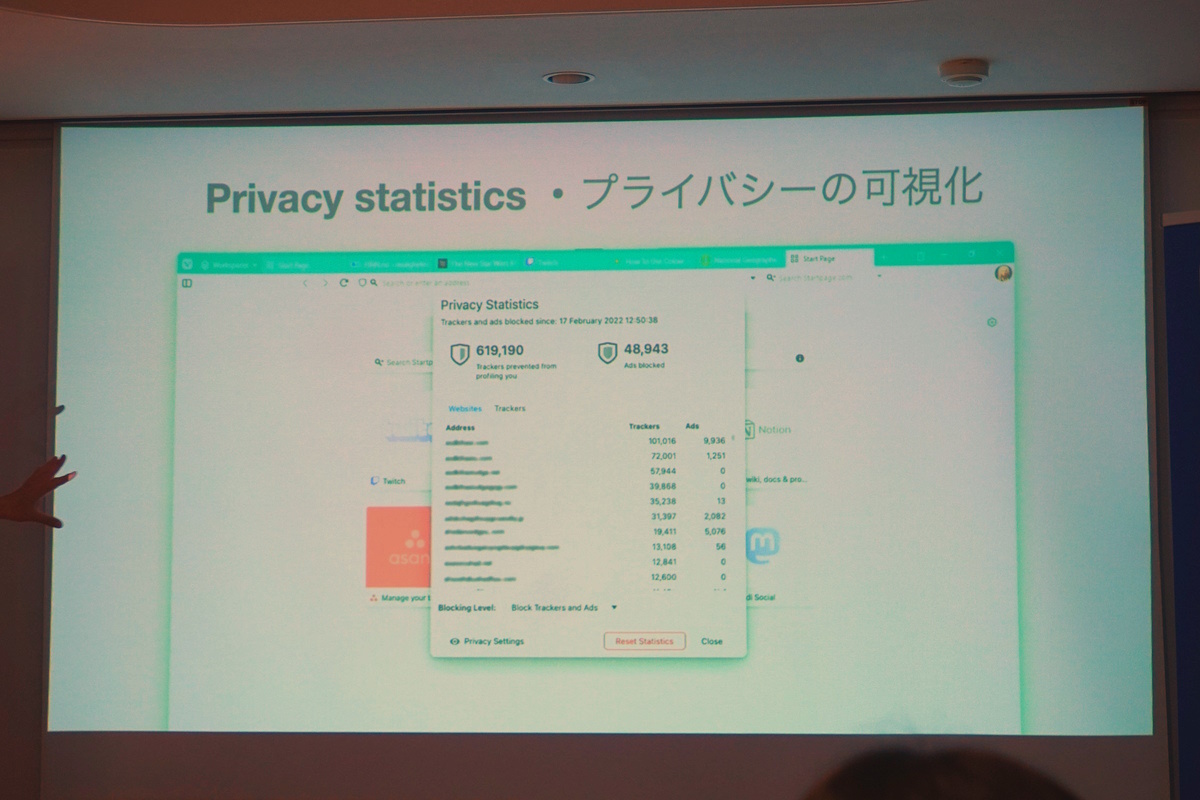 プライバシー可視化（統計）の機能