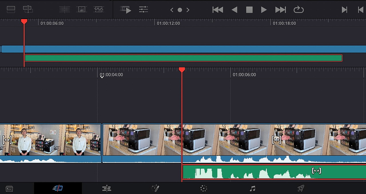 再生バーの位置を音声の先頭に合わせる