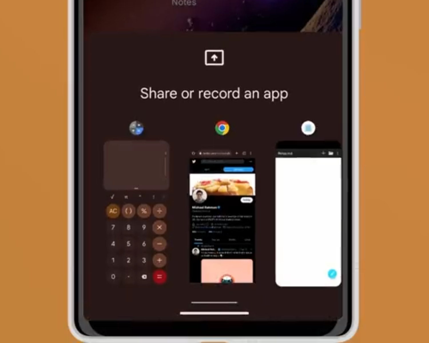 アプリの選択はカルーセルから目的のものをチョイスする形式