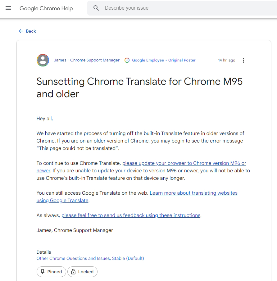 「Google Chrome」のコミュニティサイト