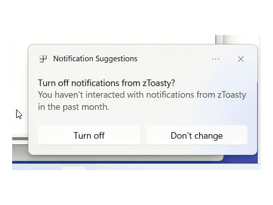 邪魔なトーストの無効化を提案