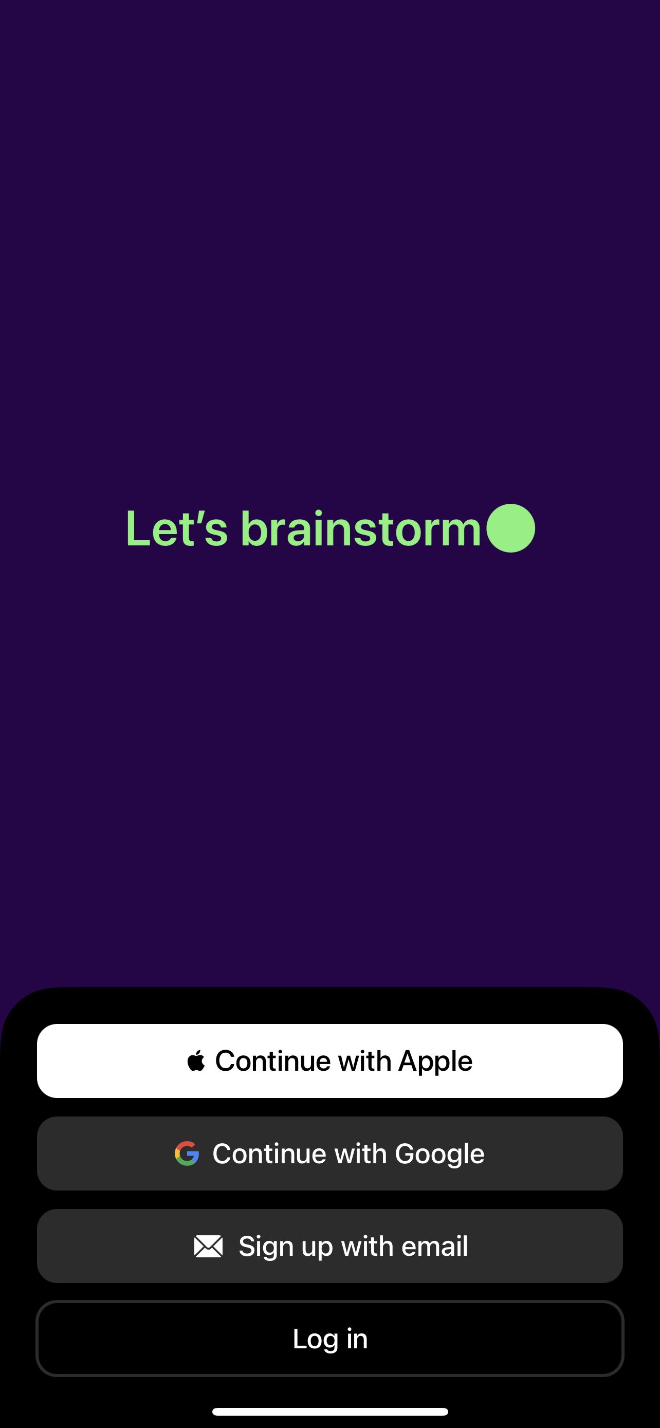 ログイン方法もWeb版と同じものが選択できます。サブスクリプションの状況やチャットの履歴も同期されるので、同じアカウントでログインするのがオススメです