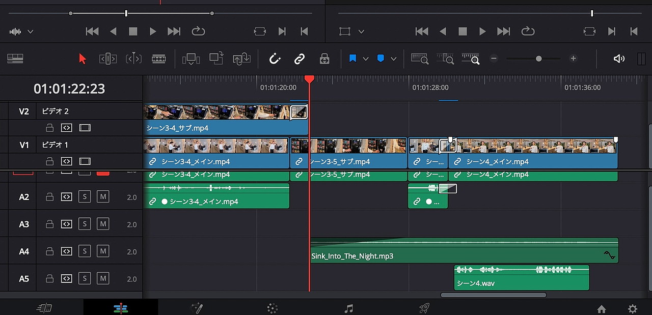音楽のフェードインを作成