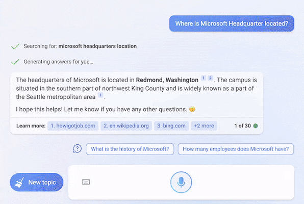 「Bing」のAIチャット、デスクトップでも音声入力が可能に