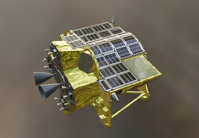 「SLIM」探査機の3Dモデル