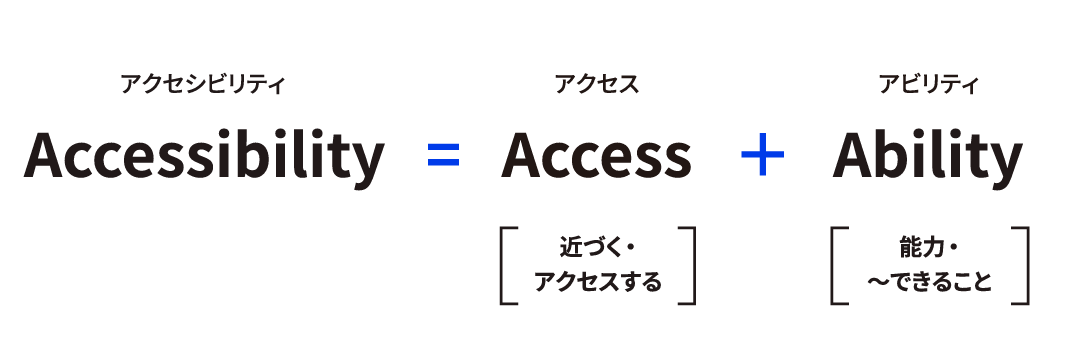 「アクセシビリティ」とは？