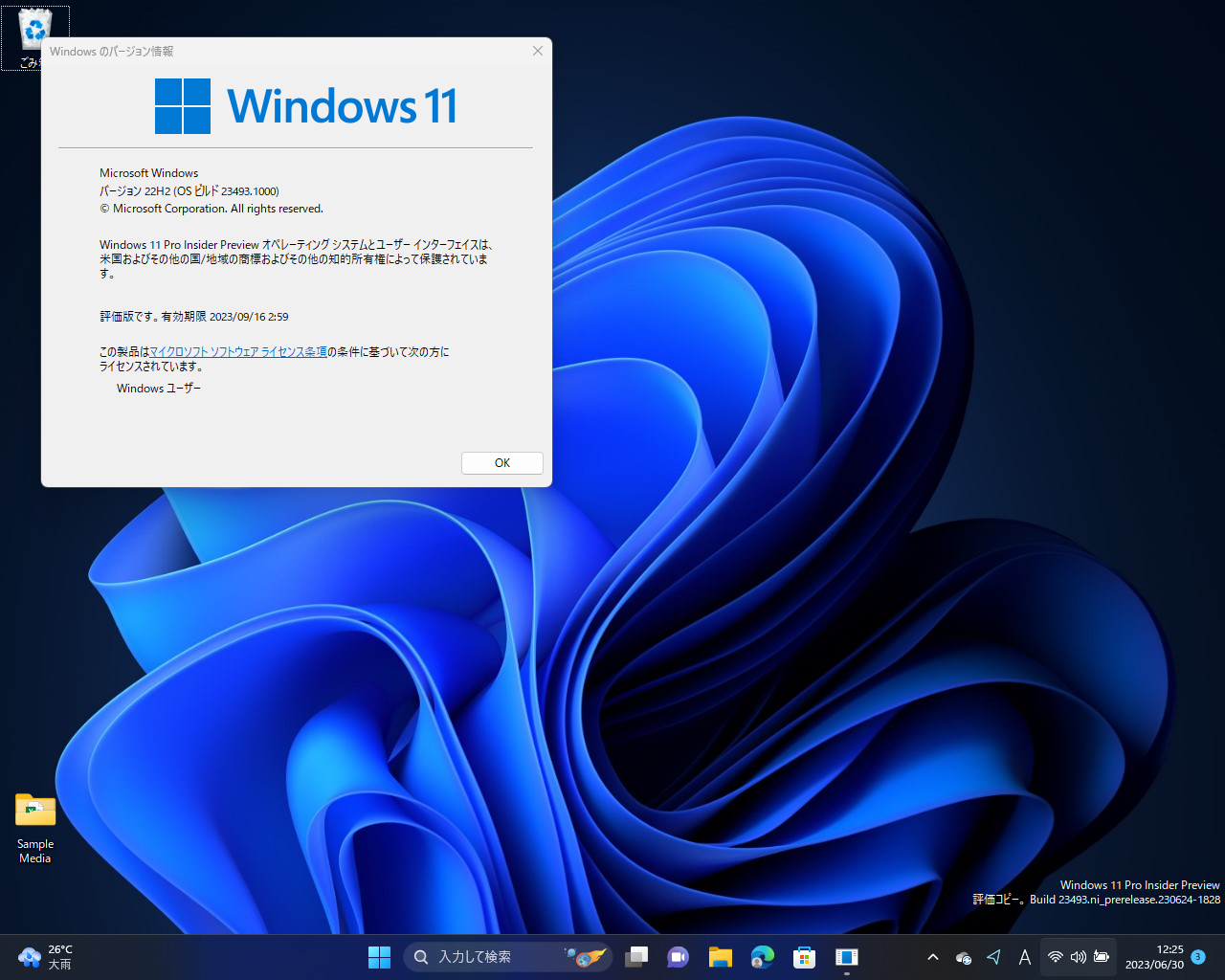 「Windows 11 Insider Preview」Build 23493（ni_prerelease）がDevチャネルでリリース
