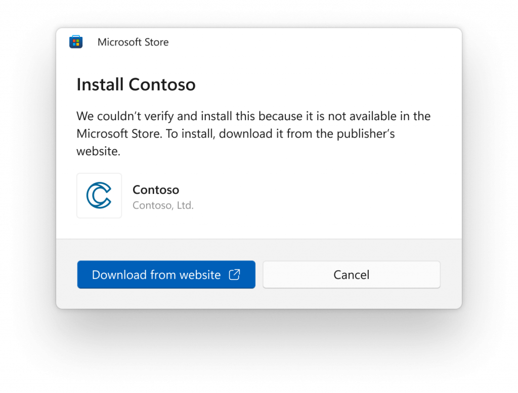 インストーラーをダウンロードするためのリンクが案内