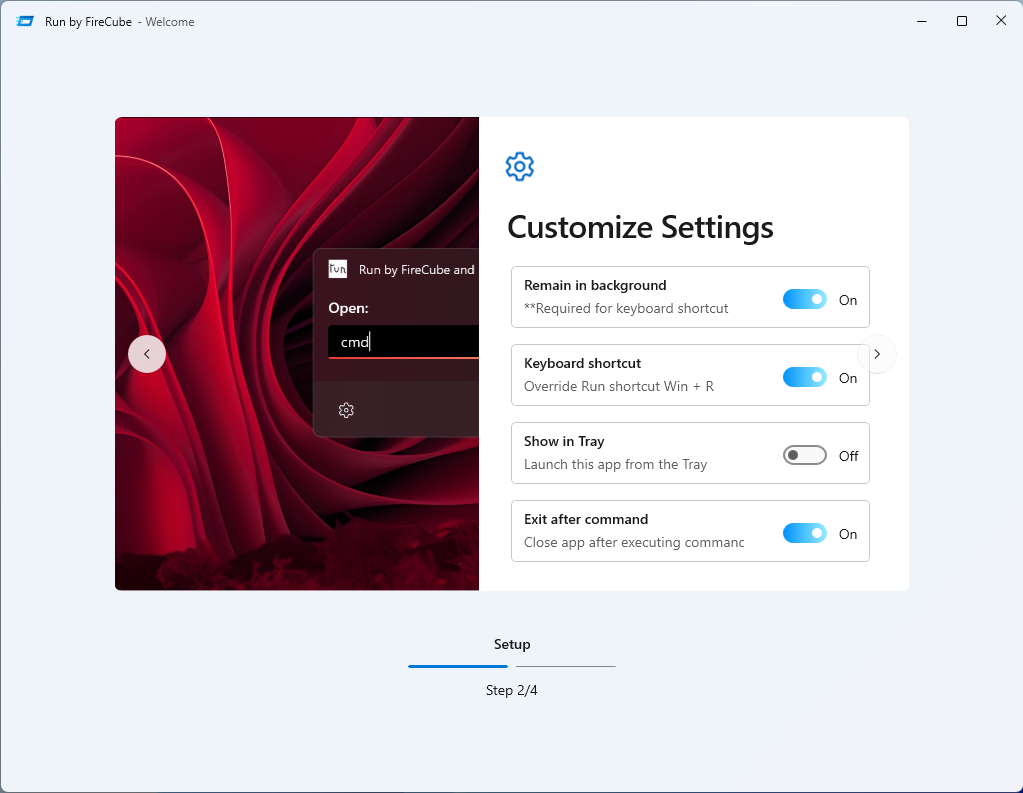 初回セットアップ