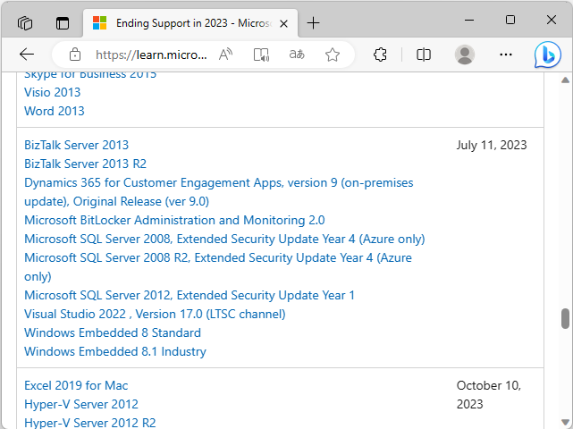 Microsoft、「Windows Embedded 8 Standard」などのサポートを終了