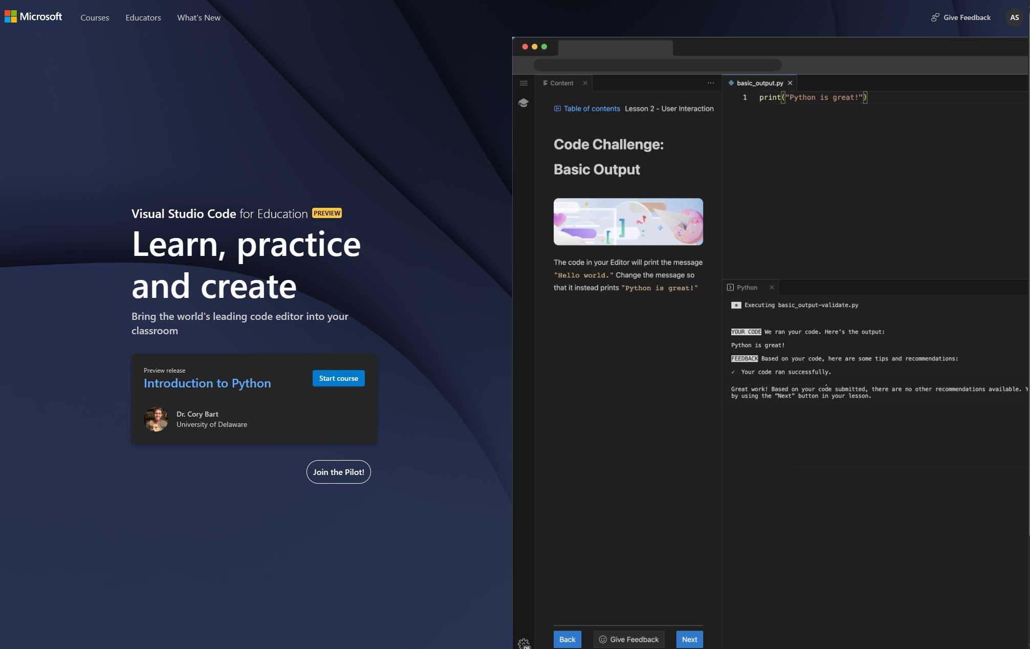 Microsoft、「Visual Studio Code for Education」のパブリックプレビューを発表