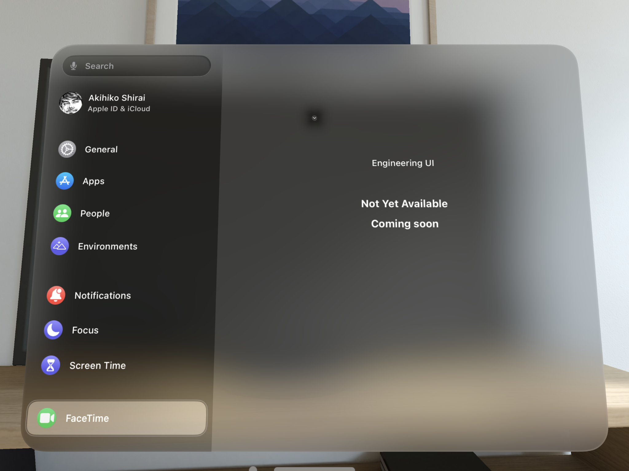 現在、「Not Yet Available, Comming soon」となっているFaceTimeだが、WWDCではリアルなアバターによる通話が可能というプレゼンテーションが行われていた