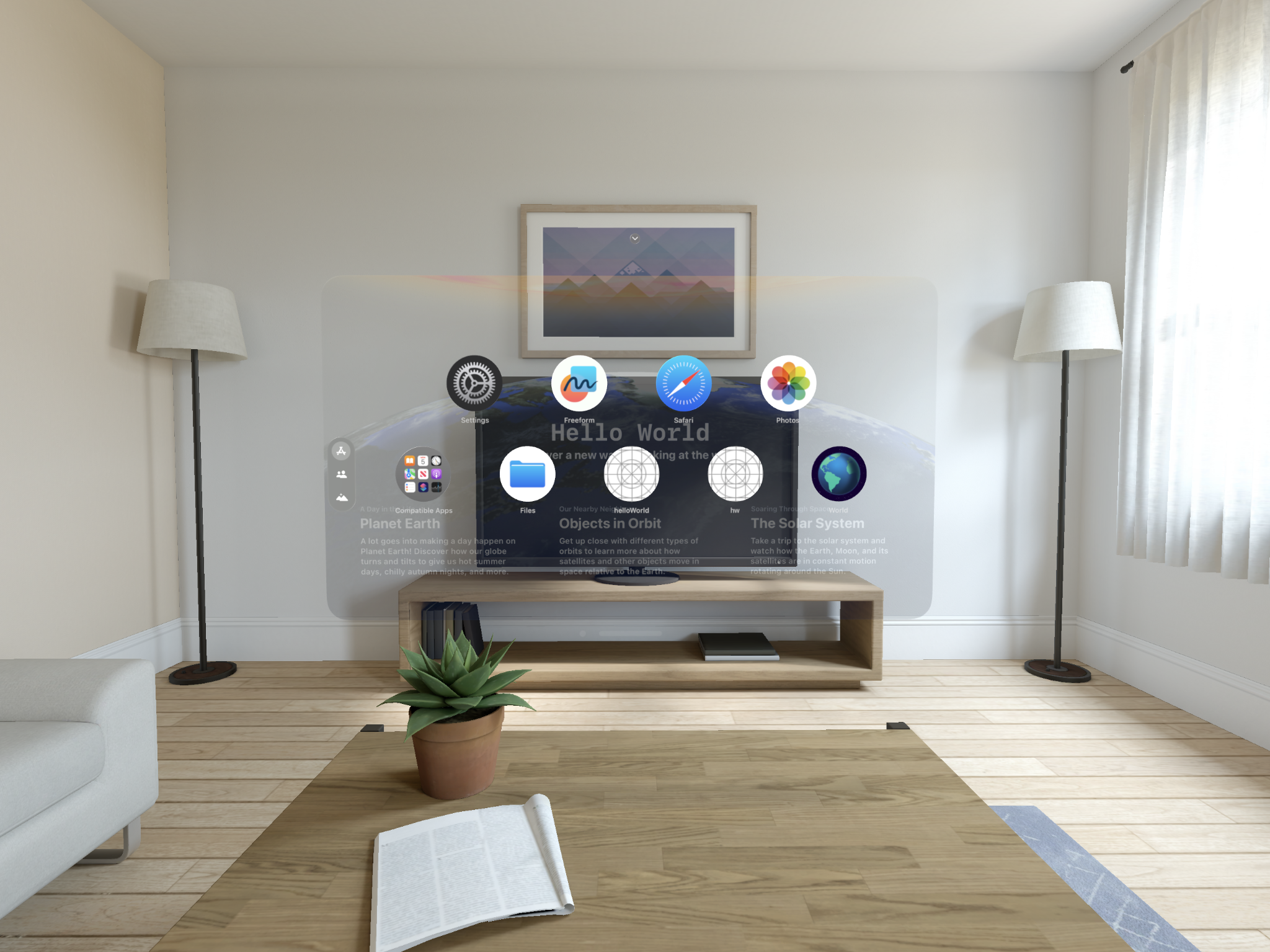 「Apple visionOS simulator」