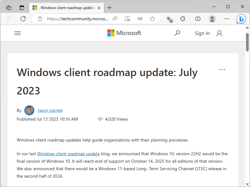 同社のアナウンス