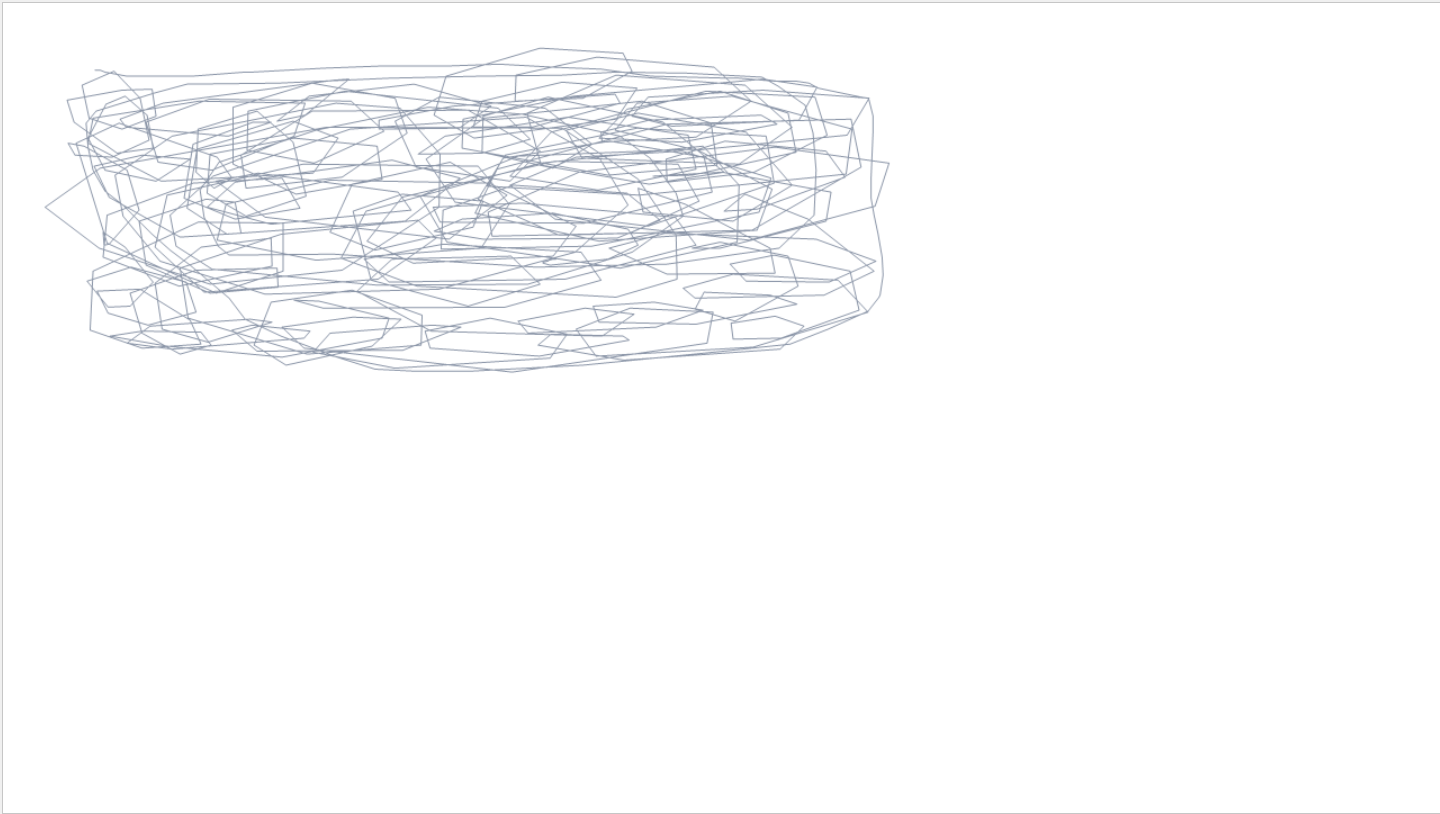 適当にマウスを動かして線を描く。作成したいロゴのサイズより大きめに描くのがポイント