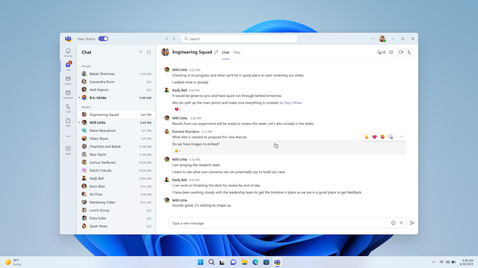 チャットの一覧性を向上させた表示が可能に