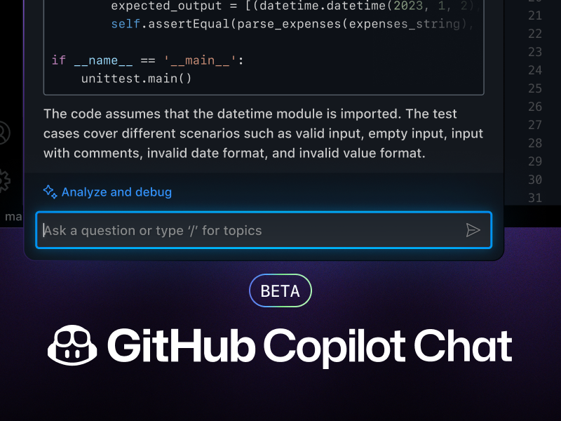 「GitHub Copilot Chat」の限定パブリックベータが開始