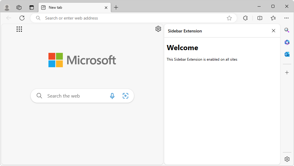 デスクトップ版「Microsoft Edge」でサイドバー用の拡張機能を構築できるように