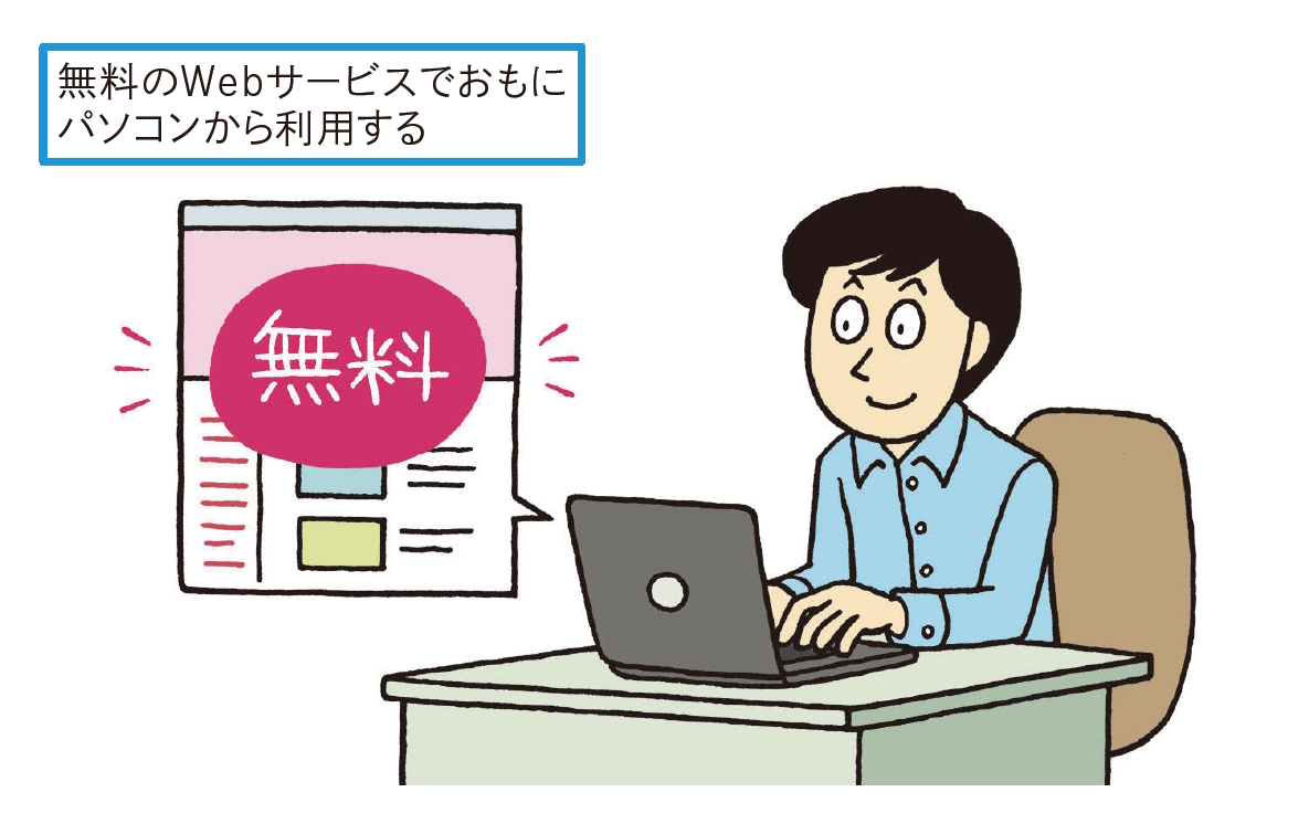 無料のWebサービスでおもにパソコンから利用する