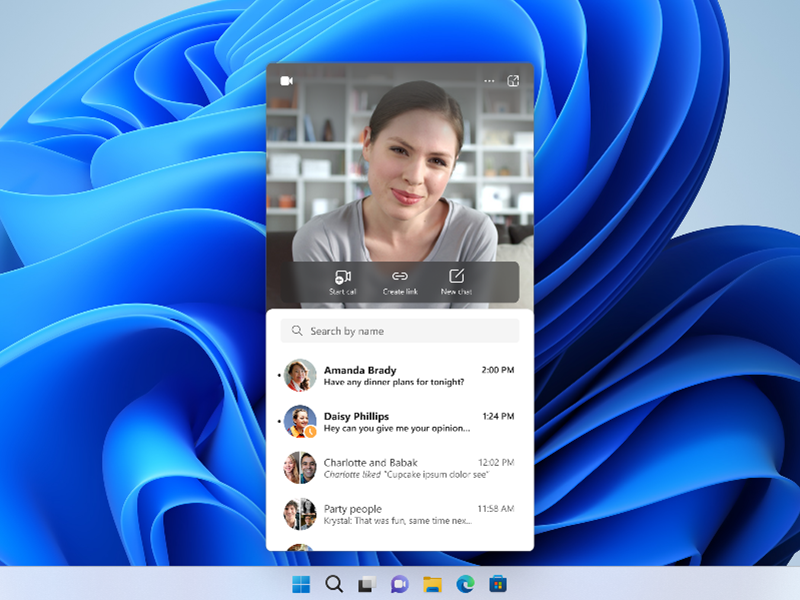 「Windows 11」の目玉機能の1つとして導入されたタスクバー統合「チャット」機能